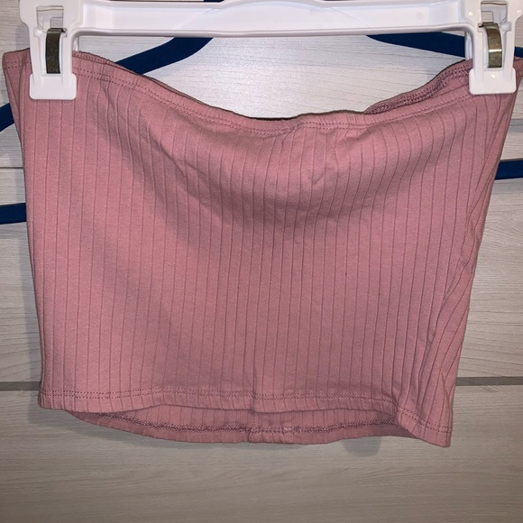 Pink Ribbed Tube Top - Picture 3 of 3